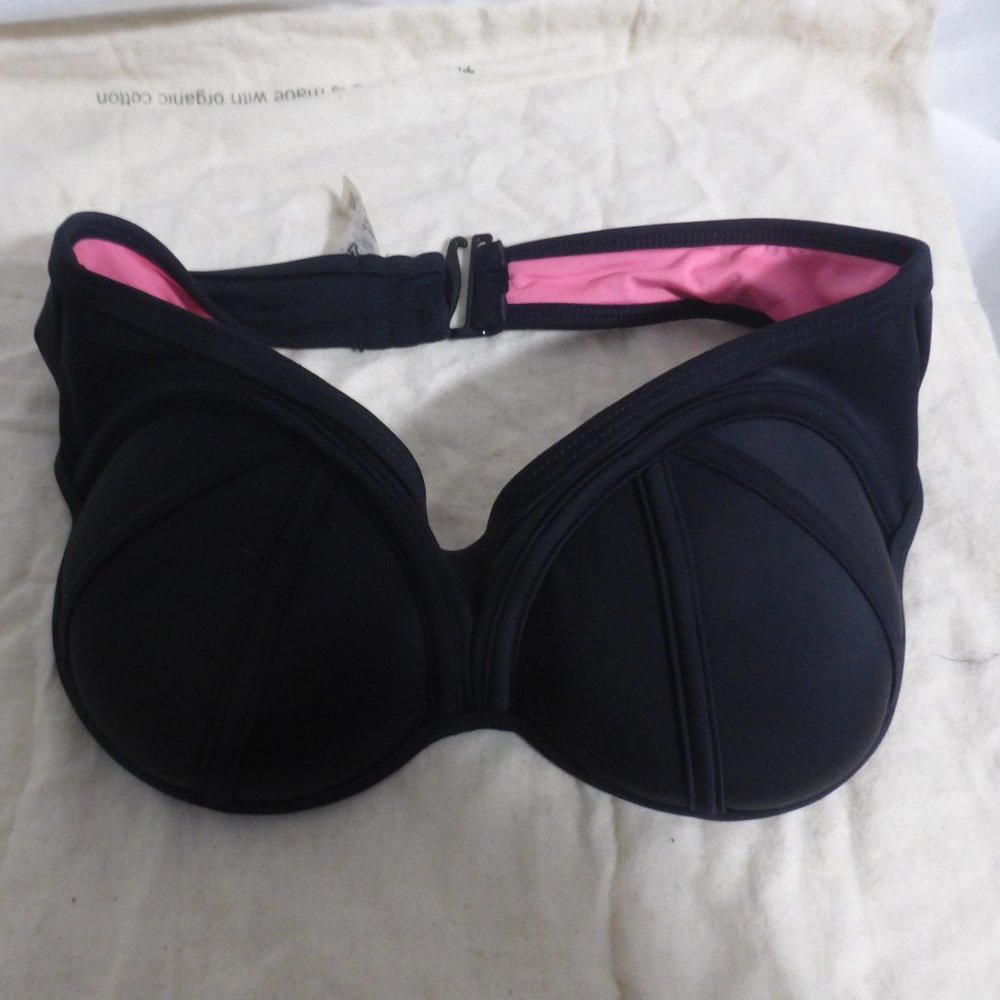 PINK, VS, Victoria's Secret, Black and Pink Bra, size small (AA-C)